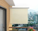 Balcony Side Awning Multi-functional 150x200 cm Cream - Hommoo DDVD05610_UK