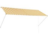 Retractable Awning 300x150 cm Yellow and White VD05650 - Hommoo 8077889670343 VD05650_UK