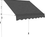 Manual Retractable Awning 200 cm Anthracite VD05583 - Hommoo 8077889510670 VD05583_UK