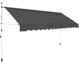 Manual Retractable Awning 350 cm Anthracite VD05586 - Hommoo VD05586_UK