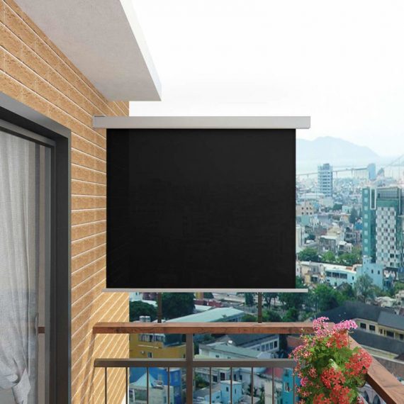 Balcony Side Awning Multi-functional 150x200 cm Black VD05609 - Hommoo VD05609_UK