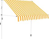 Manual Retractable Awning 150 cm Yellow and White Stripes VD27594 - Hommoo 8077889760013 VD27594_UK