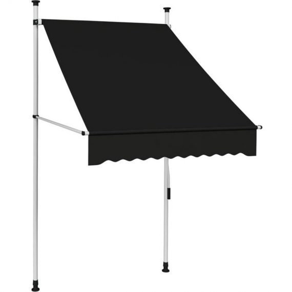 Hommoo - Manual Retractable Awning 100 cm Anthracite DDvidaXL145832_UK