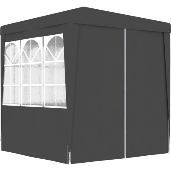 Hommoo - Professional Party Tent with Side Walls 2x2 m Anthracite 90 g/m? DDvidaXL48531_UK