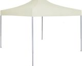 Hommoo - Professional Folding Party Tent 2x2 m Steel Cream DDvidaXL48880_UK