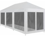 Hommoo - Party Tent with 8 Mesh Sidewalls 9x3 m VD29263 VD29263_UK