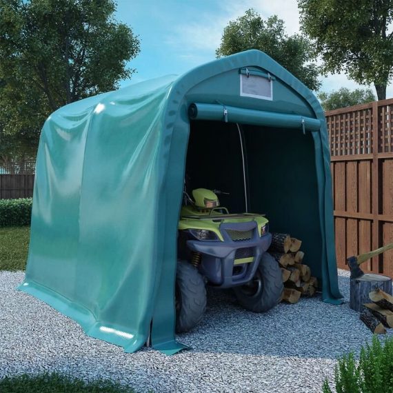 Hommoo - Garage Tent PVC 1.6x2.4 m Green DDvidaXL3056430_UK