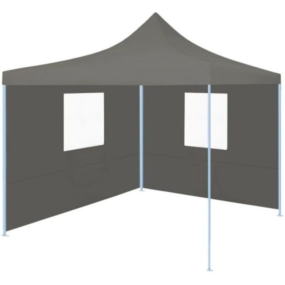 Hommoo - Professional Folding Party Tent with 2 Sidewalls 2x2 m Steel Anthracite DDvidaXL48884_UK