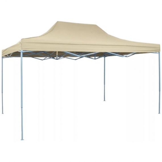 Hommoo - Foldable Tent Pop-Up 3x4.5 m Cream White VD27058 VD27058_UK