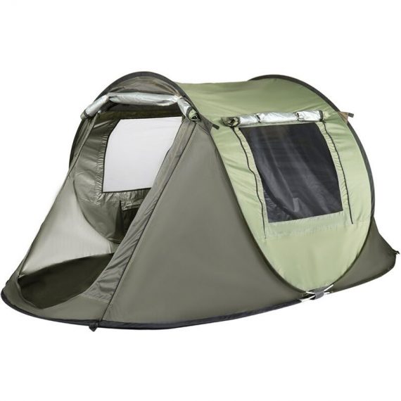 Maerex - Camping Tent Automatic Outdoor Quick Open uv Protection Waterproof 3-4 Person armygreen 250x150x110CM 9137780093401 SSCP6138256