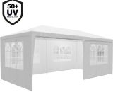 Casaria 3x6m Rimini Gazebo 18m² Marquee With 6 Side Panels Water Repellent SPF50+ UV Protection Pavilion Tent Festival White (UV-Protection) 4250525351804 105735