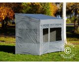 Dancover - Pop up gazebo FleXtents Pop up canopy Folding tent pro Trapezo 3x3 m Grey, incl. 4 sidewalls - Grey 5710828672246 5710828672246