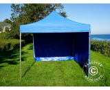 Dancover - Pop up gazebo FleXtents Pop up canopy Folding tent pro Steel 3x3 m Blue, incl. 4 sidewalls - Blue 5715233011093 5715233011093