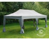 Dancover - Pop up gazebo FleXtents Pop up canopy Folding tent pro 4x8 m Latte, incl. 6 decorative curtains - Latte 5710828900936 5710828900936