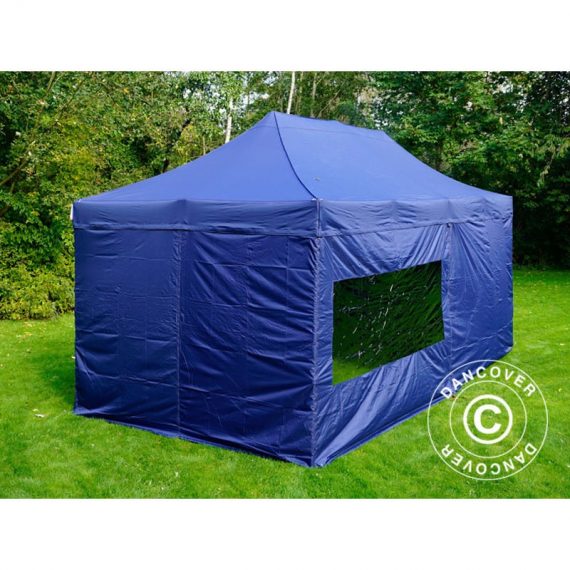 Dancover - Pop up gazebo FleXtents Pop up canopy Folding tent Xtreme 50 3x6 m Dark blue, incl. 6 sidewalls - Dark blue 5710828734142 5710828734142