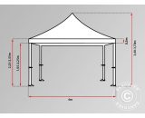 Dancover - Pop up gazebo FleXtents Pop up canopy Folding tent Xtreme 50 4x4 m Striped - White / red 5710828615236 5710828615236