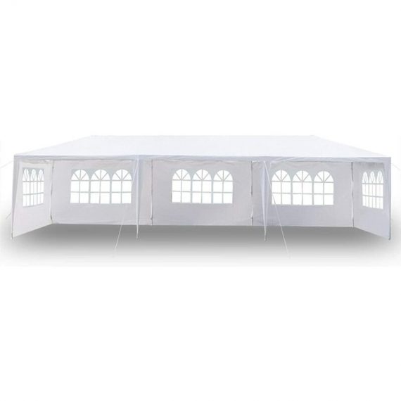 Gazebo with 5 Sides 3m x 9m, Marquee Garden Canopy with Coated Steel Frame, Outdoor Waterproof Gazebo Camping Party Tent, Awning Shade Shelter for Y0001-UK1-Y0001-220509-006 7623075370514