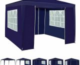 3x3m Gazebo with Side Panels Waterproof Party Event Tent Marquee Steel Frame ws blue GZ6111 711841808396