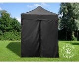 Dancover - Pop up gazebo FleXtents Pop up canopy Folding tent pro 2x2 m Black, incl. 4 sidewalls - Black 5710828316485 5710828316485