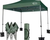 Mcc Direct - maximus heavy duty pop up gazebo 3mx3m commercial market stall & 4 weight bags ns green GZ3010 5060856460835