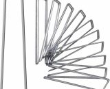 Tent and Gazebo Accessory 30cm Galvanized Garden Staple Stakes, 25 U-Shaped Rustproof Garden Staples for Secure Lawn Cloth QE-17577