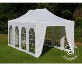 Dancover - Pop up gazebo FleXtents Pop up canopy Folding tent Basic v.3, 3x6 m White, incl. 4 sidewalls - White 5710828864511 5710828864511