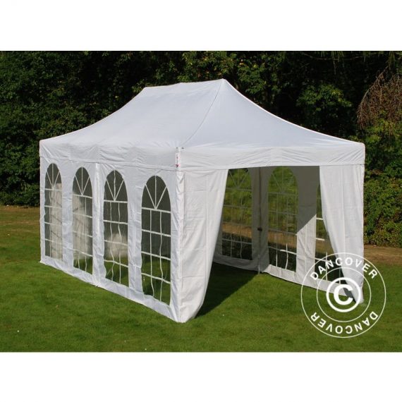 Dancover - Pop up gazebo FleXtents Pop up canopy Folding tent Basic v.3, 3x6 m White, incl. 4 sidewalls - White 5710828864511 5710828864511