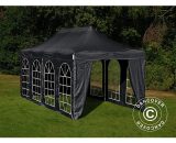 Dancover - Pop up gazebo FleXtents Pop up canopy Folding tent Basic v.3, 3x6 m Black, incl. 4 sidewalls - Black 5710828864528 5710828864528