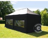 Dancover - Pop up gazebo FleXtents Pop up canopy Folding tent pro 3x6 m Black, incl. 6 sidewalls - Black 5710828210783 5710828210783