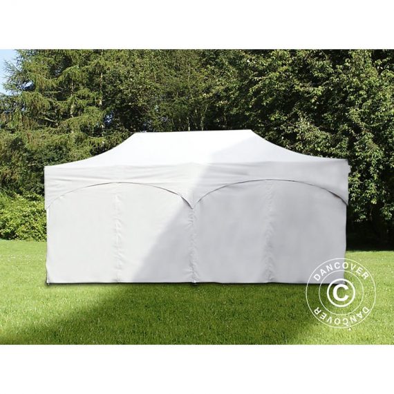 Dancover - Pop up gazebo FleXtents Pop up canopy Folding tent pro Arched 3x6 m White, incl. 6 sidewalls - White 5710828516274 5710828516274