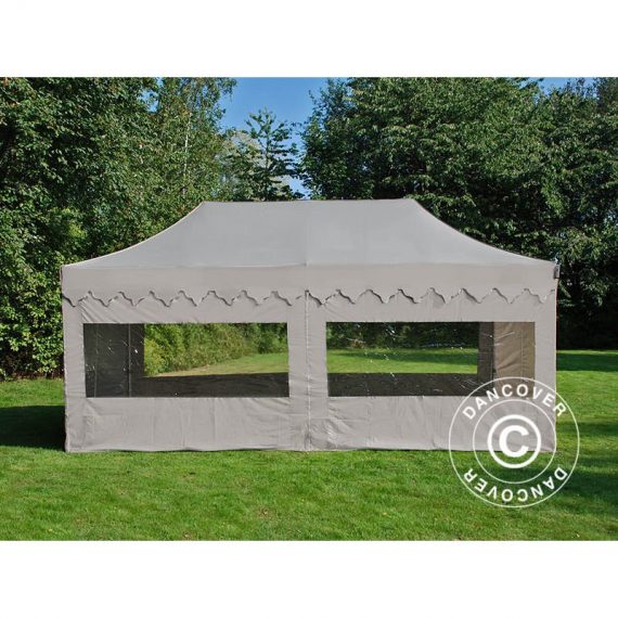Dancover - Pop up gazebo FleXtents Pop up canopy Folding tent pro Morocco 3x6 m Latte, incl. 6 sidewalls - Latte 5710828619593 5710828619593