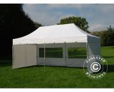Dancover - Pop up gazebo FleXtents Pop up canopy Folding tent pro Peaked 3x6 m White, incl. 6 sidewalls - White 5710828334090 5710828334090