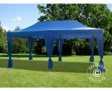 Dancover - Pop up gazebo FleXtents Pop up canopy Folding tent pro 3x6 m Blue, incl. 6 decorative curtains - Blue 5710828395817 5710828395817