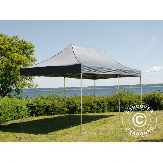 Dancover - Pop up gazebo FleXtents Pop up canopy Folding tent pro 3x6 m Grey - Grey 5710828439337 5710828439337