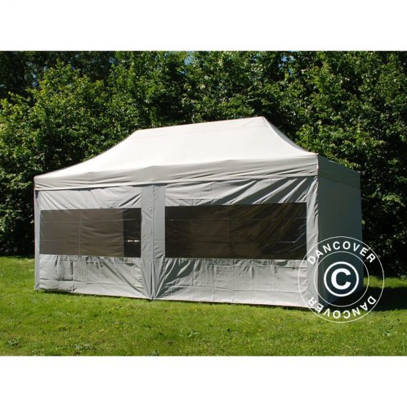 Dancover - Pop up gazebo FleXtents Pop up canopy Folding tent pro 3x6 m silver, incl. 6 sidewalls - Silver 5710828210738 5710828210738