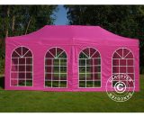 Dancover - Pop up gazebo FleXtents Pop up canopy Folding tent pro Vintage Style 3x6 m Pink, incl. 6 sidewalls - Pink 5715233078508 5715233078508