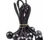 Rubber Bungee Cords with Ball Black Bungee Cords for Tarp Banners Gazebos Tents Etc 6.25 20 Pcs Black Nce-12889 6931902960731