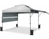 3M x 5.37M Pop up Gazebo Outdoor Rolling Canopy Tent 3-level Adjustable Shelter NP10844WH