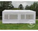 Pop up gazebo FleXtents Pop up canopy Folding tent PRO Trapezo 3x6 m White, incl. 4 sidewalls - White 5710828345867 5710828345867