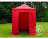 Pop up gazebo FleXtents Pop up canopy Folding tent PRO 2x2 m Red, incl. 4 sidewalls - Red 5710828672505 5710828672505