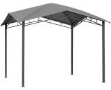 3x3(m) Outdoor Patio Gazebo Pavilion Canopy Tent Steel Frame Grey - Grey - Outsunny 5056029833254 5056029833254