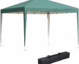 3 x 3m Garden Pop Up Gazebo Marquee Party Tent Wedding Canopy Green - Green - Outsunny 5055974856349 5055974856349