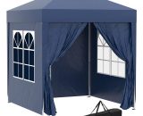 2mx2m Pop Up Gazebo Party Tent Canopy Marquee with Storage Bag Blue - Blue - Outsunny 5060265996383 5060265996383