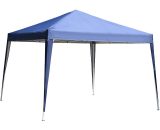 3x3M Garden Heavy Duty Pop Up Gazebo Marquee Party Tent Wedding Canopy (Blue) + Carry Bag - Blue - Outsunny 5060265998837 5060265998837