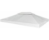 Gazebo Cover Canopy Replacement 310 g / m² Cream White 3 x 4 m VDFF26292_UK - Topdeal VDFF26292_UK 7894236237537