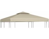 Gazebo Cover Canopy Replacement 310 g / m2 Beige 3 x 3 m LZD-C-12141003