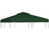 Echoo - Gazebo Cover Canopy Replacement 310 g / m2 Green 3 x 3 m LZD-C-12141007