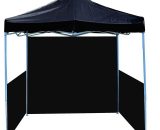 Primematik - Folding gazebo tent canopy black 250x250cm with side fabrics DS03100 8434852056151