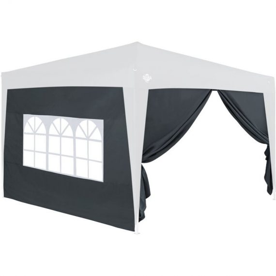 Gazebo Side Panels 3x2m Patio Capri Folding Garden Walls Replacement Exchangeable Party Tent Marquee Anthracite 107097 4250525365429