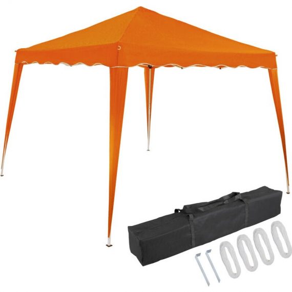 Pavilion 3x3m Gazebo Marquee Awning uv Protection 50+ Water-resistant Foldable Bag Folding Capri Party Tent Garden Patio Festival Pop Up Tent Orange 101195 4250525306965
